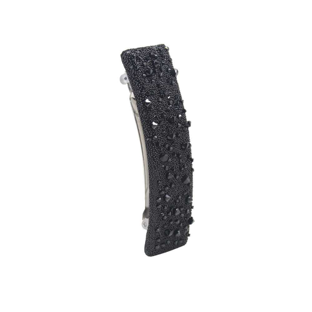 Barrette large cristaux Swarovski® FRAGRANCE noir